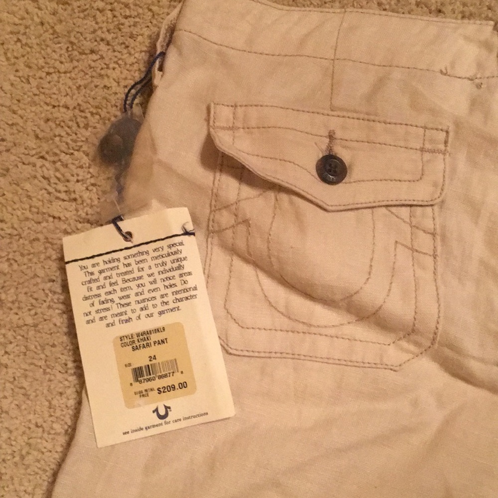 True religion bootcut linen pants